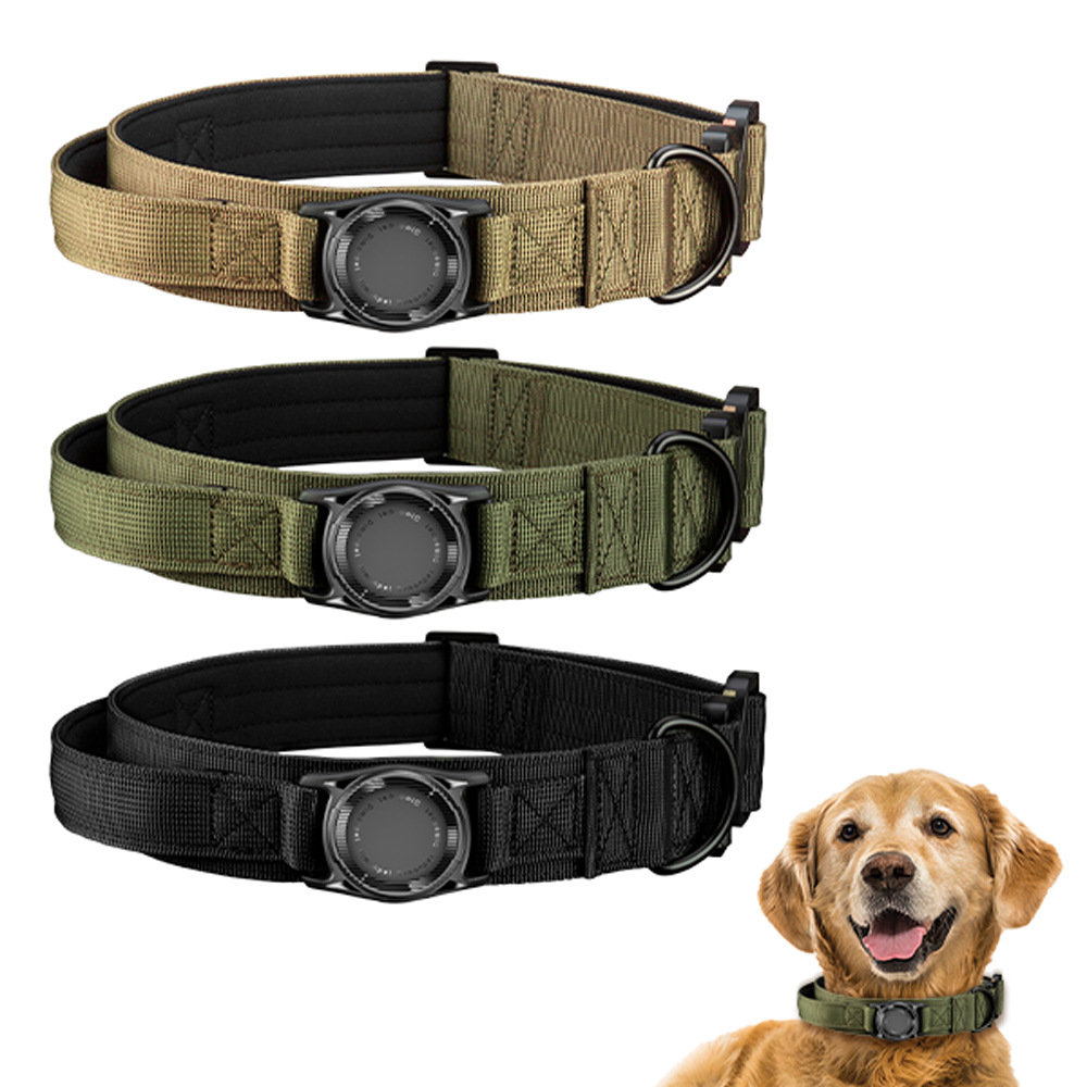 PSP-W09 Tactical AirTag K9 Handle Dog Collar